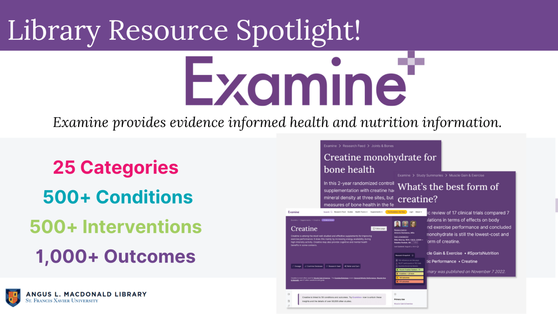 Library Resource Spotlight: Examine