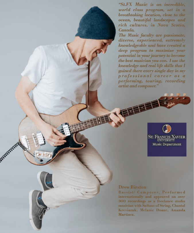 Drew Birston StFX Music Program endorsement