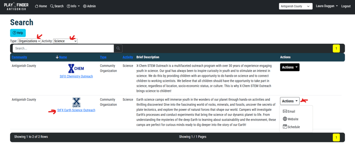 Screenshot of the steps to register for X-Earth Outreach Camps