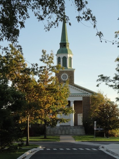 The StFX Chapel on a sunny day.